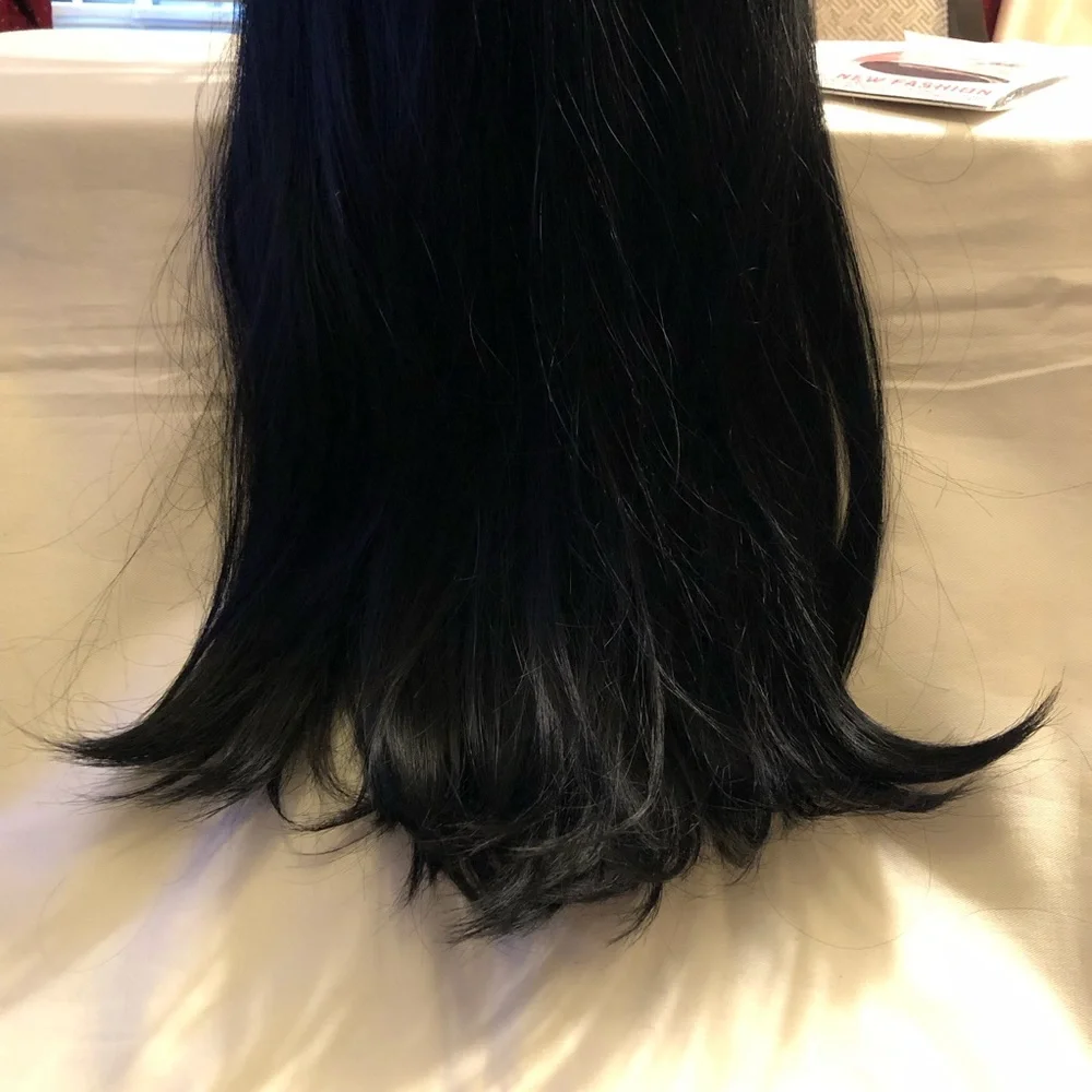 Long Black Synthetic Wig - Picture 3 of 16